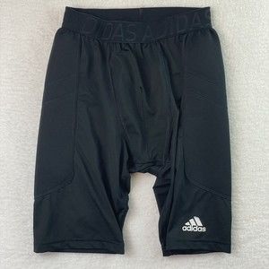 Adidas Men's Activewear AeroReady Shorts Solid Black Stretch Biking Size Small